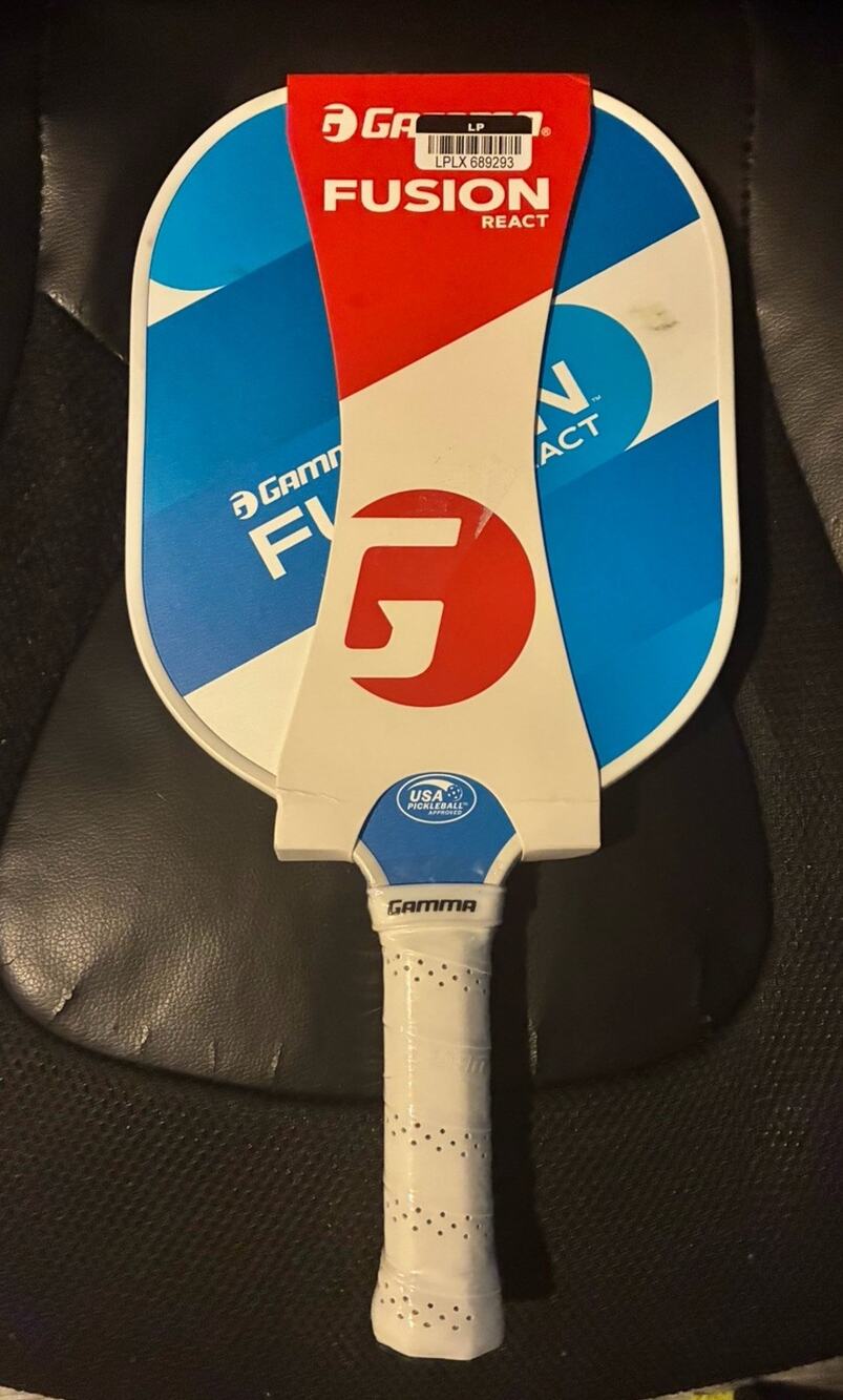 Gamma Fusion React Pickleball Paddle Blue/White/Red, MPN LPLX 689293